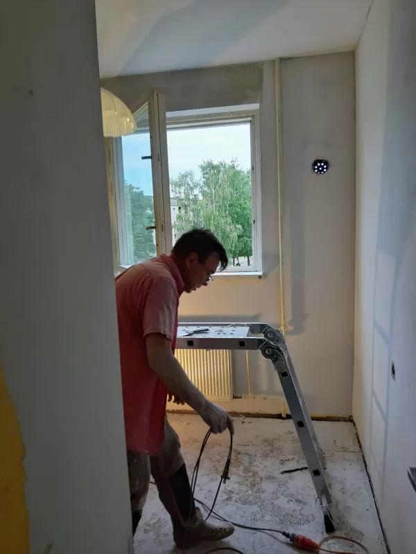Virtuve  gatava krāsošanai